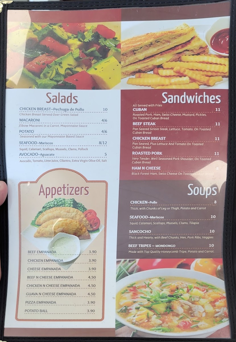 Maracas Restaurant Menu - Image 1